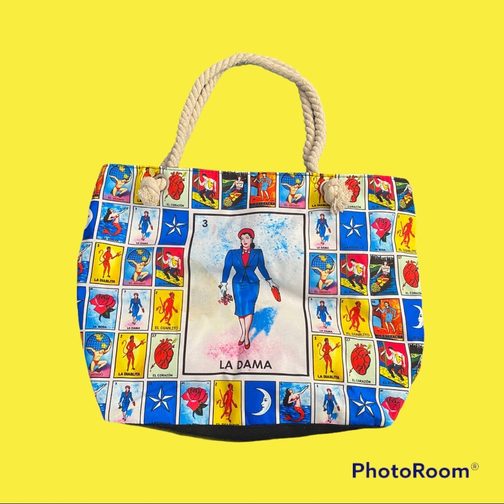 Beautiful Tote Bag Mexican Lotteria La Dama